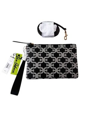 NWT Sam Edelman Heritage Signature Multi Crossbody Bag Black Logo Pouch